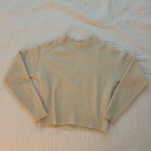 Everlane Wool Blend Ivory Cream Sweater Cozy Fall
